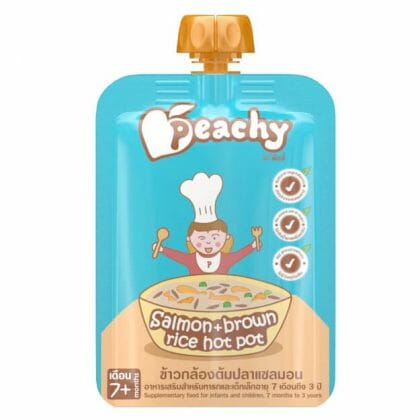 Peachy – พัฟฟ์ธัญพืชผสมผักรวม 40 g, 4 ห่อ