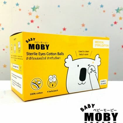 Baby Moby ถุงใส่ผ้าอ้อมใช้แล้ว กลิ่นแป้งเด็ก 60 ถุง, 6 ชิ้น