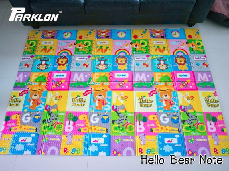 Parklon – แผ่นรองคลานเกาหลี รุ่นพับได้ 140×200 ซม. (ลาย Happy Bear)