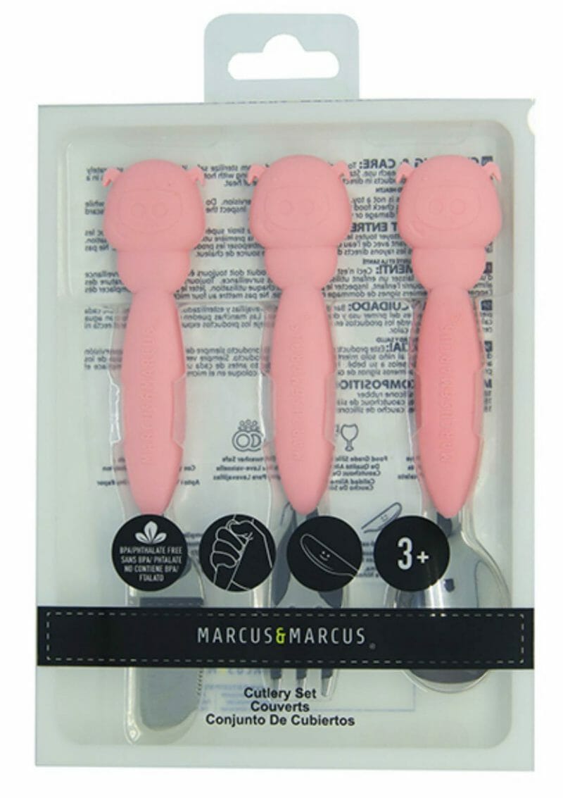 Marcus & Marcus – ชุดช้อนส้อมมีดไม่มีคม สำหรับเด็ก (Pockey) Cutlery Set, 2 ชิ้น