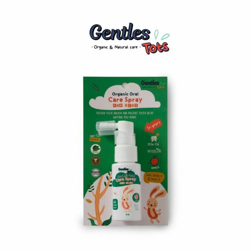 Gentles Tots – สเปรย์ป้องกันฟันผุสำหรับเด็ก กลิ่นแอปเปิ้ล (เด็ก 1 ปี), 2 ชิ้น