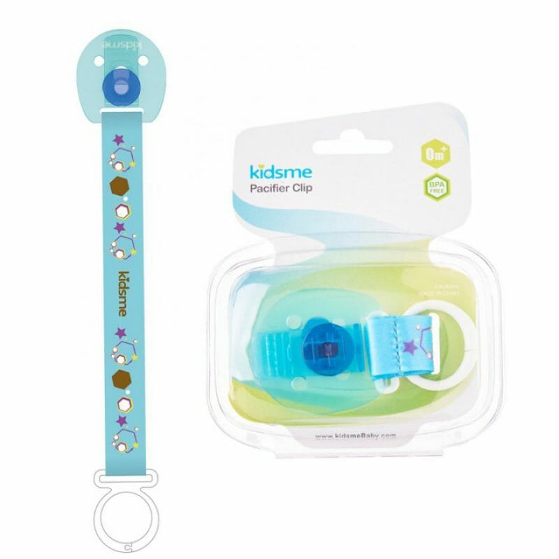 Kidsme – Pacifier Clip สายคล้องจุกหลอกสำหรับเด็ก สีฟ้า, 3 ชิ้น