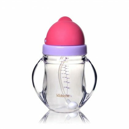 Kidsme – Tritan Training Cup ขวดหัดดื่มสำหรับเด็กเนื้อไตรตัน พร้อมหลอดถ่วงน้ำหนัก สีฟ้า 240 ml.