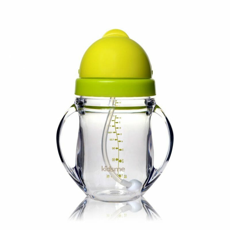 Kidsme – Tritan Training Cup ขวดหัดดื่มสำหรับเด็กเนื้อไตรตัน พร้อมหลอดถ่วงน้ำหนัก สีเขียว 240 ml.