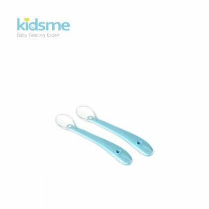 Kidsme – ที่ป้อนอาหารเด็กแบบซิลิโคน สีม่วง Size M, 2 ชิ้น