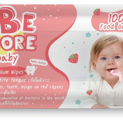 Be More For Baby ผ้าเช็ดฟัน เหงือก ลิ้น ทารก (บรรจุ 30 แผ่น), 2 แพค