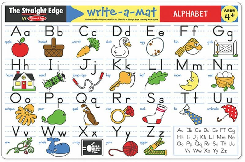 Melissa & Doug – รุ่น 5028 Learning Mat – Alphabet รองจานชุดตัวอักษร, 3 ชิ้น