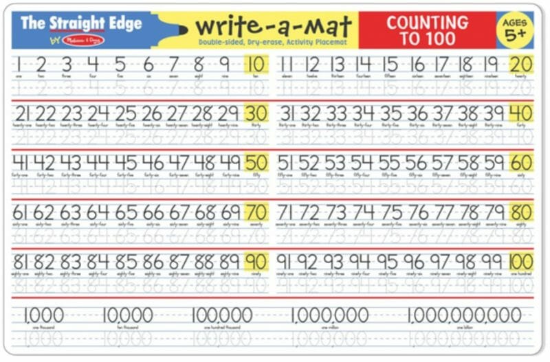 Melissa & Doug – รุ่น 5037 Learning Mat – Counting 1-100, 3 ชิ้น