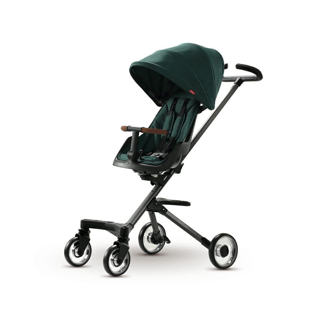 QPlay Easy Baby Pushchair – รถเข็นเด็กแบบพกพา 4 in 1 (สีเขียว)