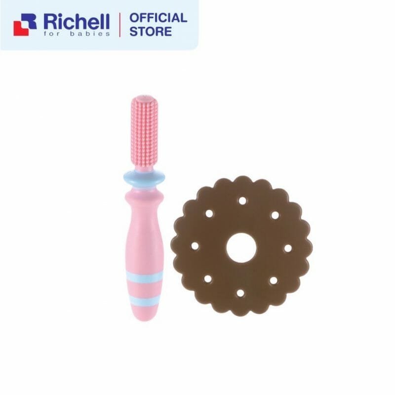 Richell – Massaging Toothbrush 6 m+, 2 ชิ้น