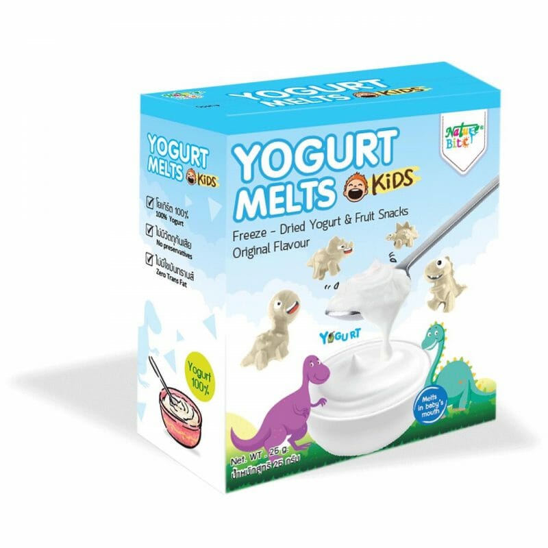 Yogurt Melts โยเกิร์ตกรอบ รูปหัวใจ รสออริจินัล 25 g. (12m+), 6 ชิ้น