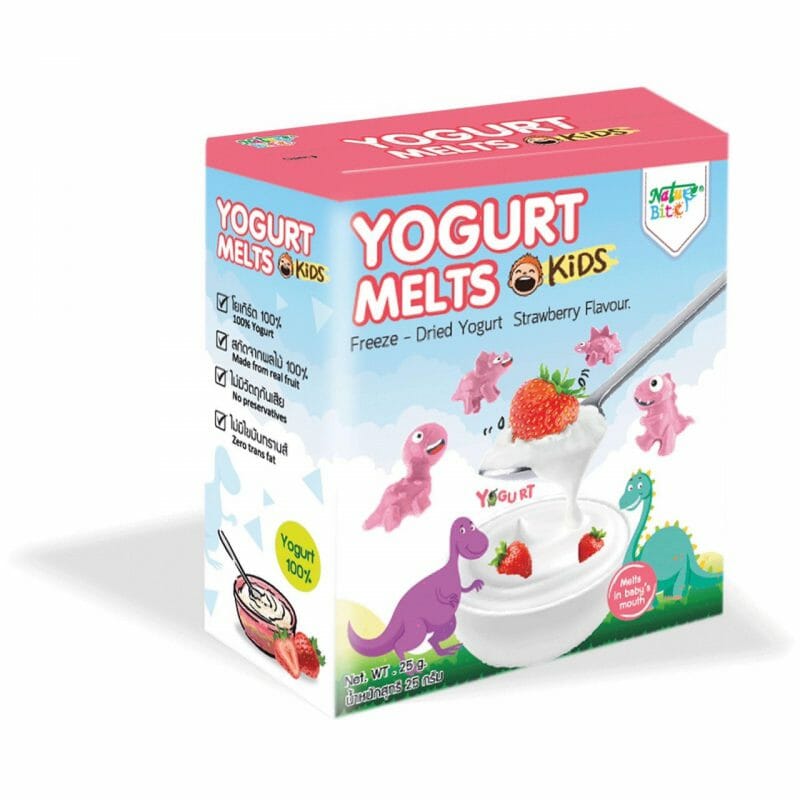 Yogurt Melts โยเกิร์ตกรอบ รูปหัวใจ รสสตรอเบอร์รี่25 g. (12m+), 6 ชิ้น