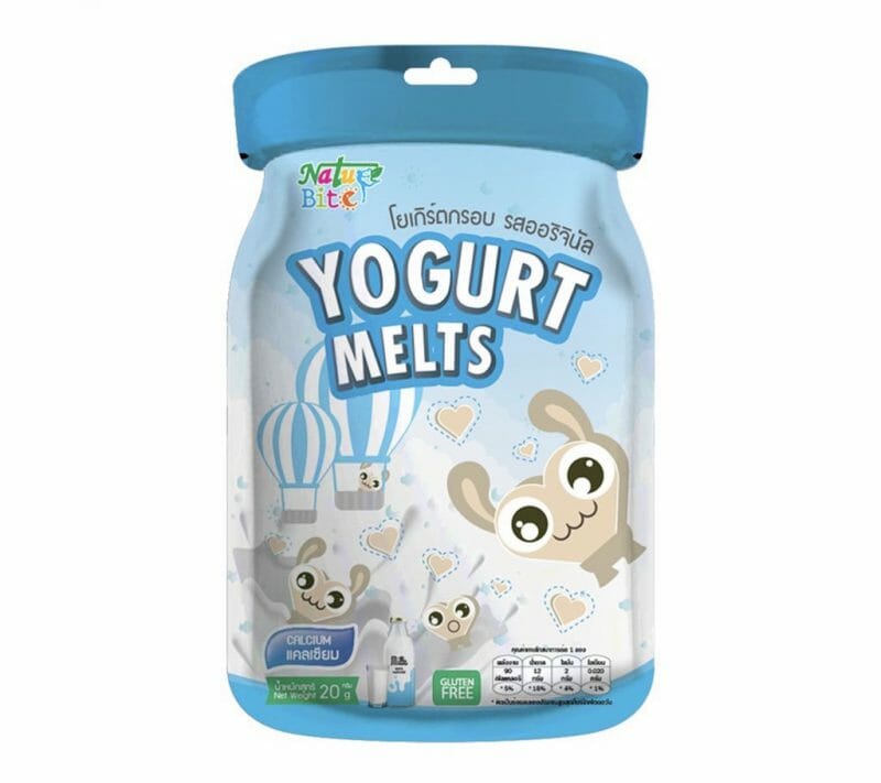 Yogurt Melts โยเกิร์ตกรอบ รูปหัวใจ รสออริจินัล 20 g., 6 ชิ้น