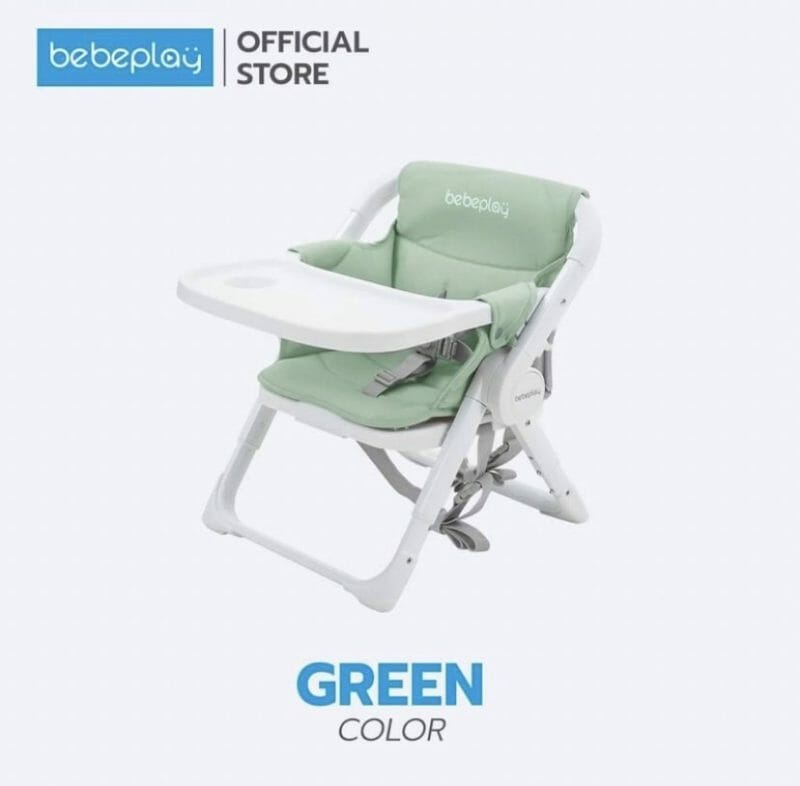 Bebeplay เก้าอี้กินข้าวสำหรับเด็ก แบบพกพา น้ำหนักเบา รุ่น ECO Portable Booster สีเขียว