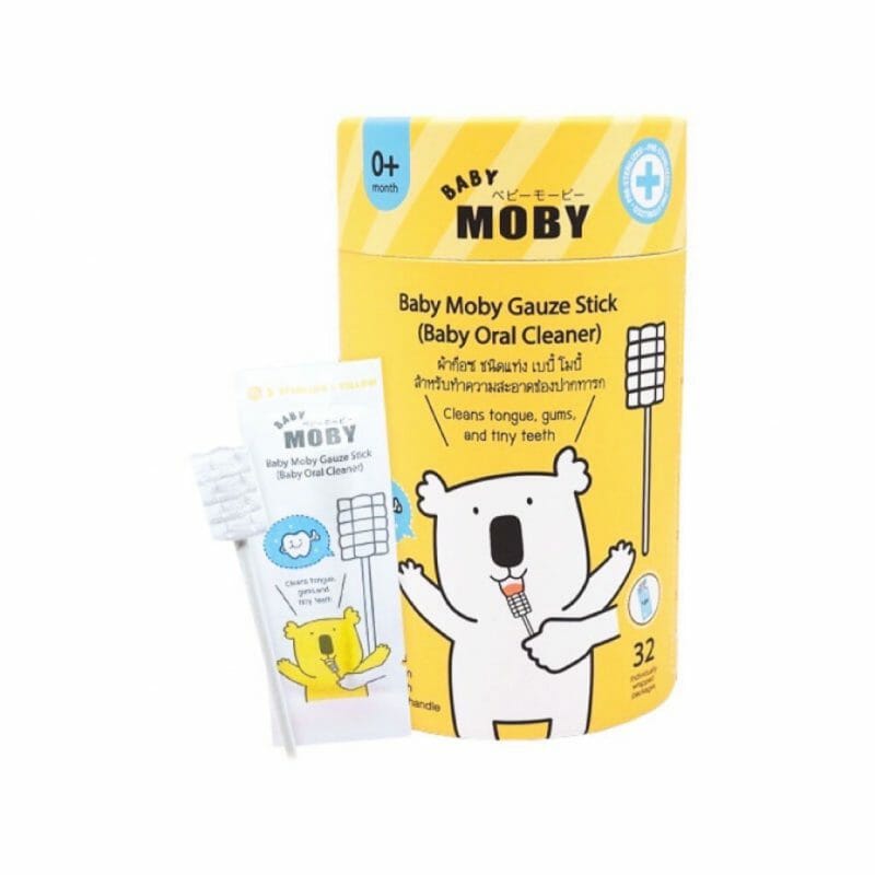 Baby Moby ผ้าก๊อซชนิดแท่ง รุ่นหัวแบน บรรจุ 32 ชิ้น, 2 ชิ้น